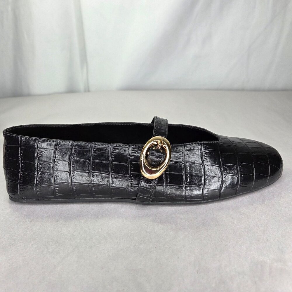 NWT Arezzo Women's Erica Round Toe Ballet Flats - Picture 3 of 7